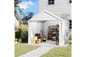 SUBTLETY Carport 3 x 4 m garagetält vintersäkert med PE presenning, vattentätt, tältgarage vintersäkert, mobilt tältgarage va