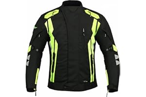 RIDEX Hivis CJ7 Mens Motorbike Motorcycle Waterproof Jacket Protection