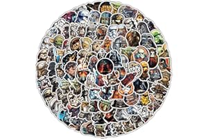 FANCICO Gwiezdne wojny 100 sztuk naklejki z kreskówek na butelki z wodą, bagaż, rower, samochód, śliczne naklejki na imprezę dla nastolatków i dorosłych