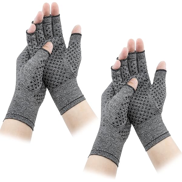 Fingerless Gloves SHIFANQI 2 Pairs Full Finger Copper Arthritis Compression Gloves With Touchscreen. Relief For Hand Pain, Carpal Tunnel, Rheumatoid, Inflammation... Compression Gloves Women
