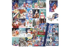 ‎ANEXER AnExer Puzzle Adventskalender 2024 Weihnachtskalender Kinder 24 Boxen 1000 Teile Puzzle Weihnachten Countdown, Adventskalender Puzzle Erwachsene Geschenk Weihnachtsgeschenke Hausdekoration