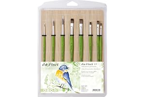da Vinci, FIT SYNTHETICS Hobby- und Schulmalpinsel in Bambusmatte, Pinsel-Set, Universalpinsel, Hobby, Schule, Made in Germany, Größen 2, 6, 10, 4, 8, 12, 6, 12, 0