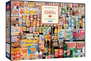 Gibsons 1980s Shopping Basket 1000 Piece Jigsaw Puzzle for Adults | Favourite Vintage Treats | Sustainable Puzzle for Adults Teens | Premium 100% Recycled Board | Great Gift | Gibsons Games