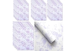 DWUENT Drawer Liners,Vintage Floral Scented Drawer Liner Paper - Waterproof & Non-Slip Drawer Protection Mat,Decorative Shelf & Drawer Organiser for Kitchen,Bedroom, Wardrobe,20PCS,35x 50cm