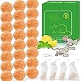 YJOO 24 Pack Rodent Repellent Balls - Natural Mouse Repellent Indoor/Outdoor, Peppermint Oil Mice Deterrent Keeps Mice and Rats Away, Safe for Car Engines, House, Garage, RV, Yard, Attic