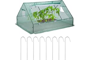 Relaxdays Jardin Serre de Balcon Bâche Housse Tente Semis Plantes tomates 110x180x150cm, Vert