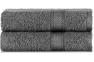 nottoc Grigio 2 x Asciugamani 50x90 – 100% cotone assorbente extra morbido turco qualità premium con gancio