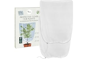 OwnGrown Protección de plantas de invierno: 2 protectores de invierno para plantas – Funda protectora transpirable y translúcida para plantas en invierno – Protección invernal para plantas de macetero