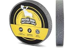 Safestep Moose Grip Anti-Rutsch-Band - 15m x 2,5cm Grau | Leicht zu reinigendes, rutschfestes Band für Treppen, Böden und Rampen | Langlebiger, PVC-freier, UV-beständiger Sicherheitsgriff