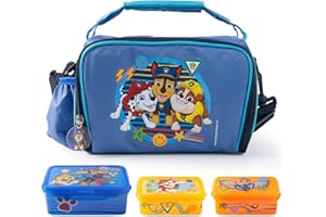 ‎P:OS p:os Paw Patrol Cool Bag Small Children 1.7 L - Mini Cool Box Including 3 x Lunch Boxes - Perfect for On the Go, Beach, Nursery or School, Blue