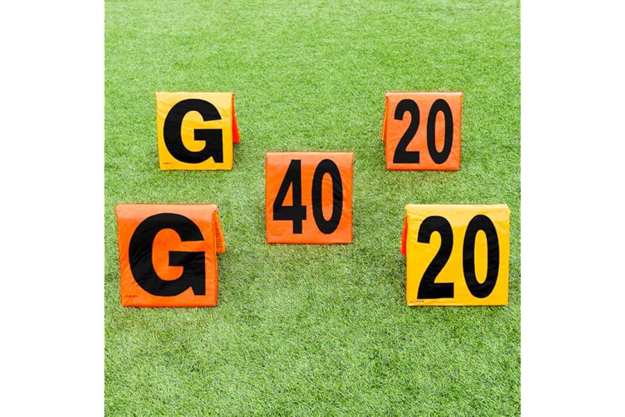 FORZA American Football Day/Night Side-Line Markers | Premium Quality Yardage Markers (Pack Of 5)