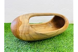 My Square Mile Wooden Garden Trug | Hand Carved Teak Wood With In Built Handle | 40cm x 16cm x 15cm