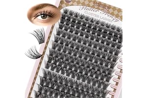 LASHVIEW Lash-Extension-Clusters 168pcs D Curl Lash Clusters Natural Look Cluster Lashes Extensions Super Thin Band & Soft Lashes Reusable 9-16mm MIX (56D)
