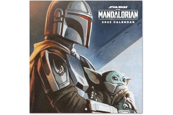 Grupo Erik - Calendrier 2022 Star Wars, The Mandalorian - 12 Mois | Calendrier Mural, De Janvier à Décembre 2022 | 30 x 60 cm, 6 langues, 1 Poster Inclus, Certifié FSC