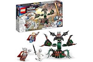 LEGO 76207 Marvel Attacco a Nuova Asgard, Giochi per Bambini dai 7 Anni, Set con Supereroi, Thor e il Martello Stormbreaker, Giocattolo da Costruire
