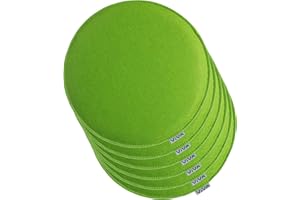 ‎BRANDSSELLER Brandsseller 6er Set Sitzkissen aus Filz Ø 35x2 cm – Robuste Stuhlauflagen für innen und außen, rundes Sitzpolster, strapazierfähiges Kissen für Stühle – Grün