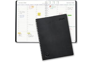 Diario 2024 di Smart Panda – Agenda 2024 Settimanale - Design Semplice per Stimolare la Produttività – Copertina Morbida, Intervalli di 30 Minuti – Calendario Annuale con Note – A5, in Italiano