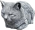Stone and Style Steinfigur Katze ruhend, massiver Steinguss, Frost- und wetterfest bis -30°C