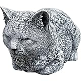 Stone and Style Steinfigur Katze ruhend, massiver Steinguss, Frost- und wetterfest bis -30°C