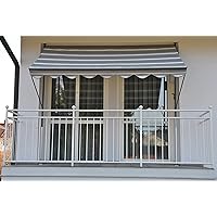 Angerer 2314/2800 Klemmmarkise Dralon Nr. 2800, Grau, 150 cm