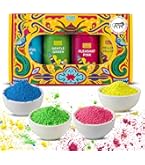 TOTA Holi Ke Rang – 5 Shades Of Gulal Holi Colours | Red Orange Green Yellow Pink | 100% NonToxic Herbal Holi Color Gift Box – 375 Gm - View #5