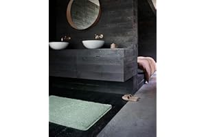 ‎WECON HOME WECONhome Basics Badteppich, Badematte, kuscheliger Flauschiger weicher Flor, rutschfest und waschbar, Joris (60 x 100 cm, mintgrün)