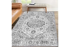 CAROMIO Wodoszczelny dywan, niskie runo, klasyczna dekoracja domu w stylu vintage, nadaje się do prania, odporny na olej i zabrudzenia, antypoślizgowy dywan do salonu, sypialni, jadalni, 120 x 170 cm,