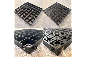 ECODECK Heavy Duty Garden Summer House Log Cabin Grids ECO500 Full Gravel Shed Base Grid With Included Free HD Membrane (2.5M X 2M SUITS 8 FEET X 6 FEET BUILDINGS)