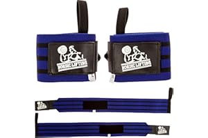 Nordic Lifting Wrist Wraps Super Heavy Duty (1 Pair/2 Wraps) 24" for Weight Lifting | Powerlifting | Gym | Crossfit - Weightlifting Thumb Loop - Men & Women - by 1 Year Warranty