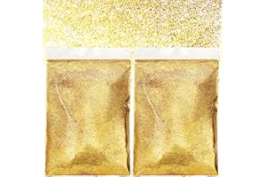 VIN BEAUTY Poudre pailletée ultra fine 100 g pour festival, paillettes, pour travaux manuels, décoration de cosmétiques, ongles, art, visage, cartes, artisanat (doré)