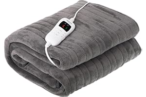 Camry CR7434 Duży termiczny koc elektryczny 160 x 180 cm Kontroler LCD, Automatyczne wyłączanie, 7 poziomów mocy, Timer, Zmywalny, 120W, Szary,1.0 jednostka