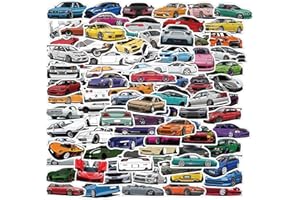 SANMATIC 100 pezzi Macchina JDM Adesivi in vinile carino per bottiglia d'acqua, laptop, telefono, bagagli, adesivi per skateboard per adulti adolescenti ragazze bambini