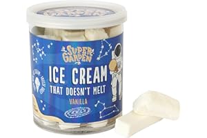 SUPERGARDEN Helado de vainilla liofilizado - Caramelo liofilizado de edición limitada - Comida de astronauta sabrosa y deliciosa y dulces liofilizados de Super Garden (35 g)