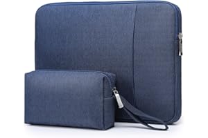 HYZUO 13 Pouces Housses Ordinateur Portable Compatible avec MacBook Air 13 M4/M3/M2/M1 2025-2018, MacBook Pro 13 M2/M1 2025-2016, iPad Pro/Air 13, XPS 13, Surface Pro, 12"-13" Tablette, Bleu Marine