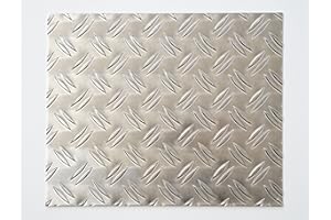 bestell-dein-Blech Tôle gaufrée-larmée, en aluminium de 2,5/4,0 mm d’épaisseur, tôle gaufrée, laminée à froid et découpée sur mesure