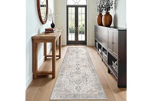 GENIMO Tapis Vintage de Couloir 80x300 cm, Tapis Lavables avec Dos Antidérapant, Tapis à Poils Courts pour Couloir, Entrée, Cuisine, Corridor