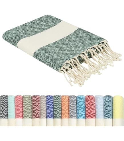 MEBY 2-delig XXL-set saunahanddoeken (100x200 cm). Strandlaken, badlaken, Turks hamamhanddoek, handdoek. 100% katoen (beige & donkergrijs