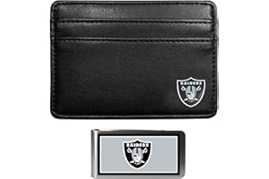 Siskiyou Sports NFL Las Vegas Raiders Weekend Wallet & Color Money Clip, Black, One Size