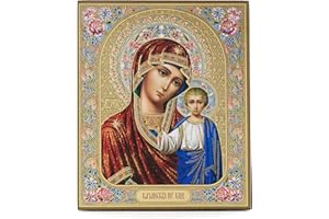 NKlaus Madre di Dio di Kazan icona di legno 10x12cm cristiano ortodossa 11375