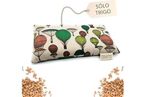 SAKITO Saco Termico Microondas (25x12 cm) - Cojin Termico Natural para Dolores Menstruales - Uso Caliente o Frio - Gran Retencion de Calor - Muy Duradero con Tela de Primera Calidad (Solo trigo)