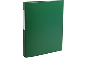 Exacompta - Ref 54383E - PP-Covered Ring Binder - Suitable for Storing A4 Documents, 2 Rings, 40mm Spine, Holds Up To 400 Sheets, Sturdy Cardboard - Green