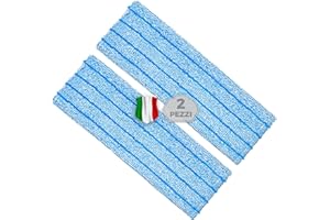 Okaei 2 pezzi di fodera per tergipavimenti (40 cm) - Fodera per tergipavimenti con proprietà di scorrimento ottimali per un lavoro ergonomico - Blu