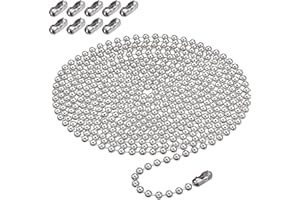 Shappy 4,5 mm Durchmesser Vernickelte Stahlkette 9,8 Fuß mit 10 Passenden Anschlüssen