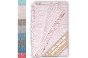 JARAPA HOME MADE WITH LOVE Trapunta Multiuso; Divano Scozzese, Coperta Foulard, Copriletto, Foulard per Divani in Cotone e Altre Fibre Finitura di Qualità Fatto in Spagna. Telo Copridivano (Rosa Mèlange 08, 180x260cm)