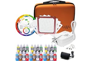 WATSON & WEBB Airbrush Cake Decorating Kit - Watson and Webb Little Airbrush Including Stencils, 1 x Airbrush Cleaning Pot, Cleaning Brushes, Case and 24 Colours