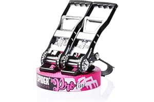 ‎SPIDER SLACKLINE SPIDER SLACKLINE TKS02 - Slackline Kit PRO line - Workout und Gleichgewichtstraining, Walk & Freestyle - 2X Ratsche, Umhängetasche - Maximale Tragkraft für Erfahrene Slackliner - Länge 25 Meter