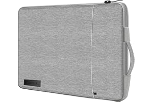 iSOUL 14-15.6 inch Shock Resistant Laptop Sleeve Case Briefcase Bag [Accessory Pocket] Compatible for Laptop Waterproof Case Cover for MacBook Pro/Surface Book/XPS 15 /Chromebook/HP/Lenovo Grey