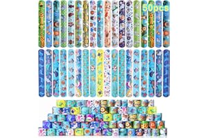 Acuiwer Slap Bracelet 24/30/50 pcs Slap Bracelet à Claquer Animaux/Dinosaures/Licorne/Sirène/Constellation/Hawaii/Halloween Slap Bandes pour Enfants Parti Favors Filles Garçons