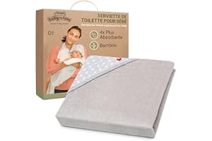 BabyToLove Serviette Papillon bébé Ultra Douce en Fibres de Bambou | Cape de Bain absorbante et Confortable, Design Mains Libres, Cadeau Naissance | White Stars