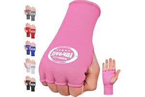 Farabi Sports Vendas de Boxeo, Guantes elásticos de Invierno de Medio Dedo, Acolchado sin Gel para MMA, Muay Thai, Deportes de Combate, Kickboxing y Artes Marciales.